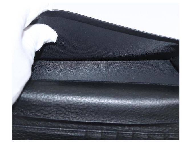 Christian Dior Trotter Canvas Lange Geldbörse Schwarz Silber Auth YKZ413A - Ansicht 15