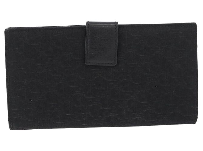 Christian Dior Trotter Canvas Lange Geldbörse Schwarz Silber Auth YKZ413A - Ansicht 3