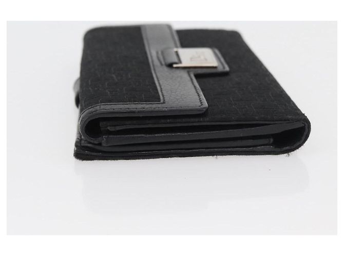 Christian Dior Trotter Canvas Lange Geldbörse Schwarz Silber Auth YKZ413A - Ansicht 5