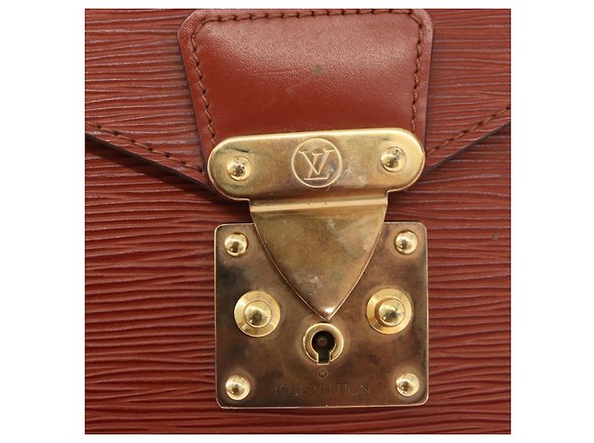 LOUIS VUITTON Borsa a Mano Epi Concorde Marrone M52133 LV Auth ka3633 - vista 14