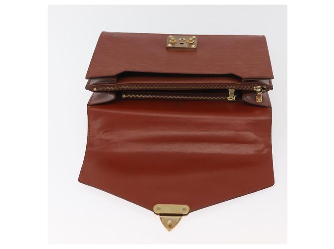 LOUIS VUITTON Borsa a Mano Epi Concorde Marrone M52133 LV Auth ka3633 - vista 15