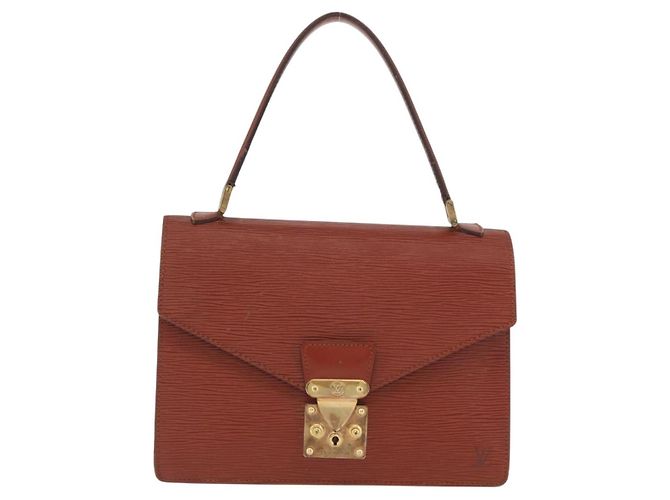 LOUIS VUITTON Borsa a Mano Epi Concorde Marrone M52133 LV Auth ka3633 - vista 2