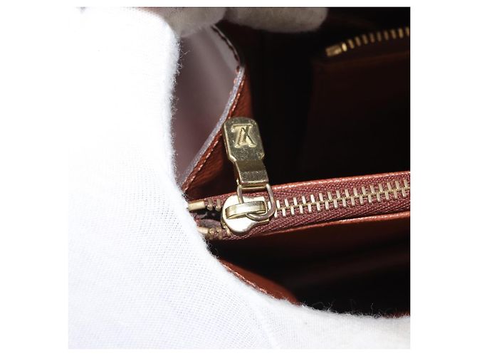 LOUIS VUITTON Borsa a Mano Epi Concorde Marrone M52133 LV Auth ka3633 - vista 25