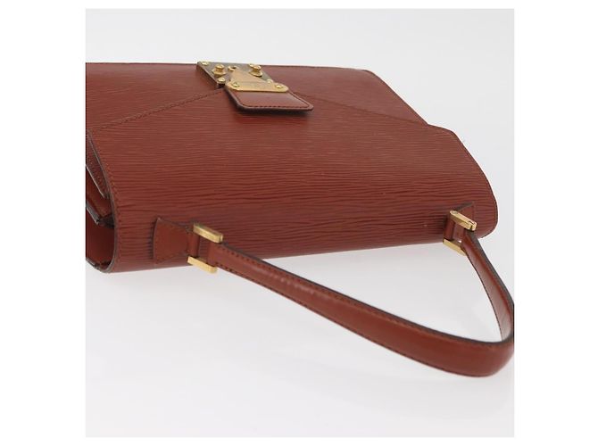 LOUIS VUITTON Borsa a Mano Epi Concorde Marrone M52133 LV Auth ka3633 - vista 6