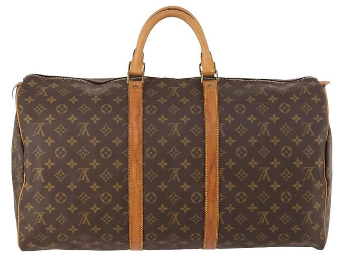LOUIS VUITTON Borsa Boston Monogram Keepall 55 M41424 LV Auth am10942 Monogramma - vista 3