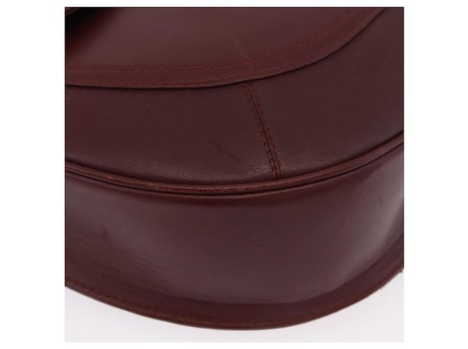 CARTIER Must Line Borsa a Spalla Pelle Bordeaux Oro Auth 174487 D'oro Bordò - vista 10