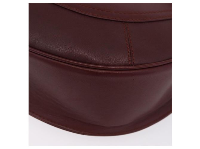 CARTIER Must Line Borsa a Spalla Pelle Bordeaux Oro Auth 174487 D'oro Bordò - vista 11