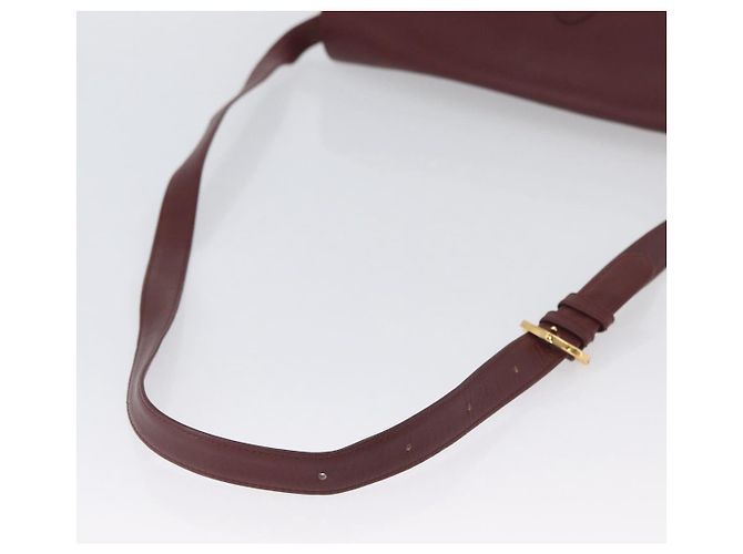CARTIER Must Line Borsa a Spalla Pelle Bordeaux Oro Auth 174487 D'oro Bordò - vista 7