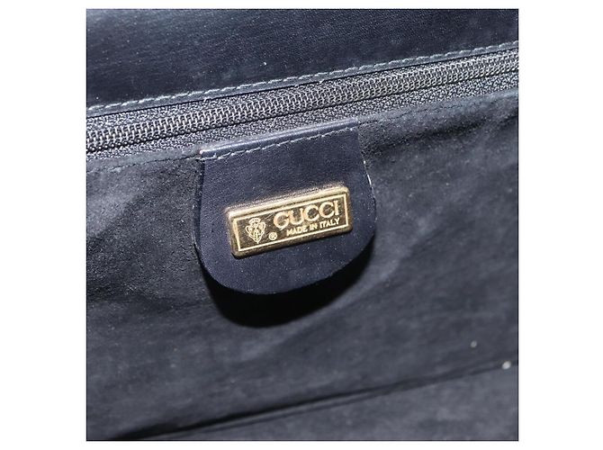 Bolsa de Ombro de Couro Preta e Dourada GUCCI 004 406 0105 Auth YKZ363 Preto Dourado - vista 14