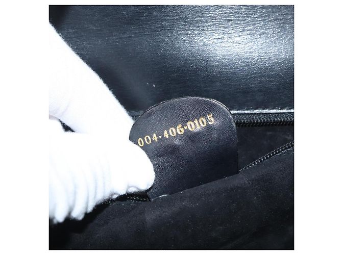 Bolsa de Ombro de Couro Preta e Dourada GUCCI 004 406 0105 Auth YKZ363 Preto Dourado - vista 20