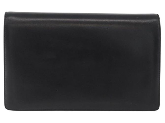 Bolsa de Ombro de Couro Preta e Dourada GUCCI 004 406 0105 Auth YKZ363 Preto Dourado - vista 3
