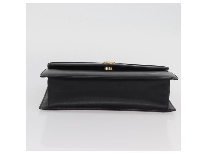 Bolsa de Ombro de Couro Preta e Dourada GUCCI 004 406 0105 Auth YKZ363 Preto Dourado - vista 7