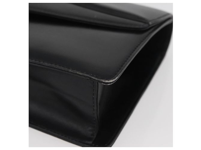 Bolsa de Ombro de Couro Preta e Dourada GUCCI 004 406 0105 Auth YKZ363 Preto Dourado - vista 9
