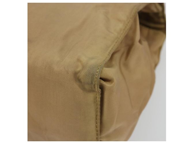 PRADA Borsa a mano in nylon beige oro Auth bs34269 D'oro - vista 10
