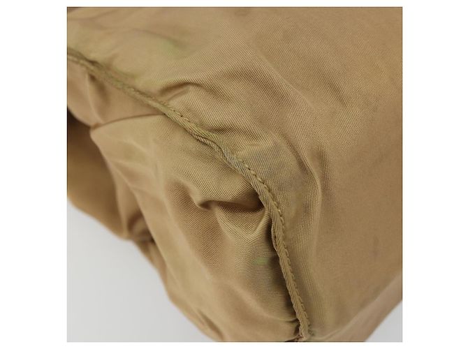 PRADA Borsa a mano in nylon beige oro Auth bs34269 D'oro - vista 11
