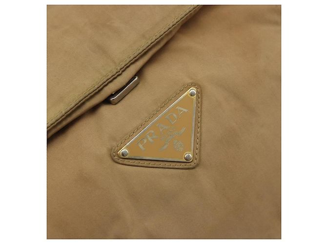 PRADA Borsa a mano in nylon beige oro Auth bs34269 D'oro - vista 14