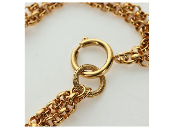 Collana a forma di cuore CHANEL metallo dorato CC Auth YKZ408M - vista 12