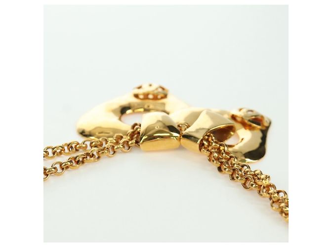 Collana a forma di cuore CHANEL metallo dorato CC Auth YKZ408M - vista 16
