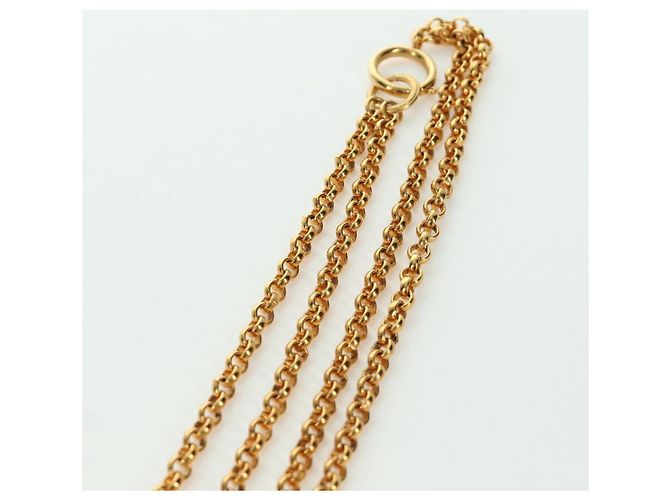 Collana a forma di cuore CHANEL metallo dorato CC Auth YKZ408M - vista 6