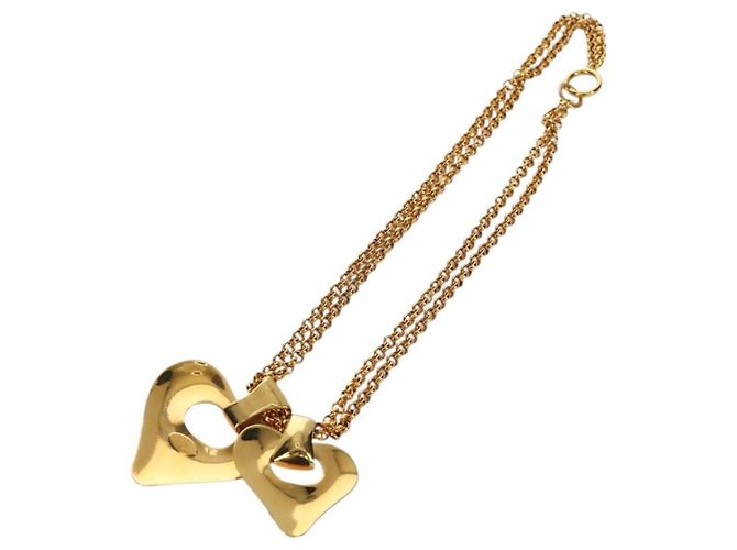 Collana a forma di cuore CHANEL metallo dorato CC Auth YKZ408M - vista 8