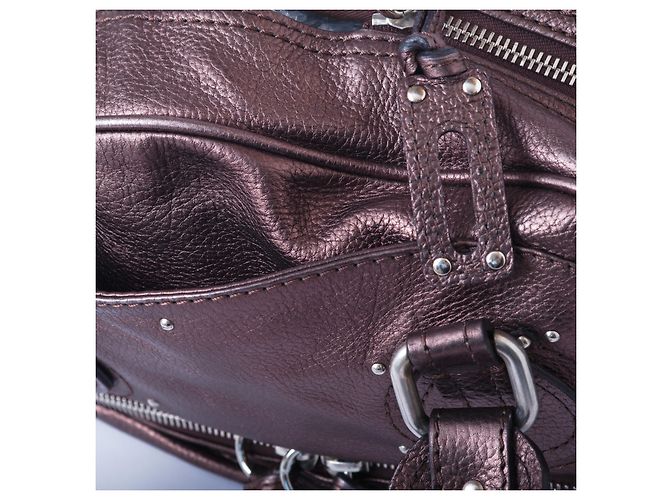 Borsa a tracolla zippata Paddington Est-Ovest in pelle Chloé Marrone - vista 11