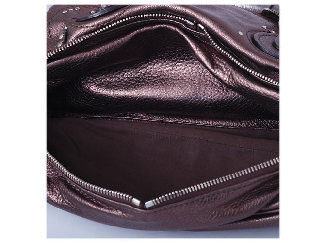 Borsa a tracolla zippata Paddington Est-Ovest in pelle Chloé Marrone - vista 15