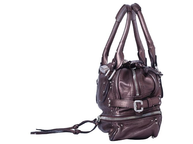 Borsa a tracolla zippata Paddington Est-Ovest in pelle Chloé Marrone - vista 2