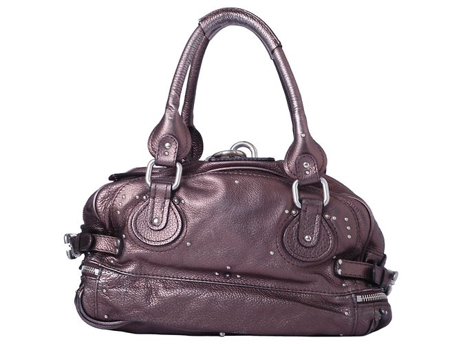 Borsa a tracolla zippata Paddington Est-Ovest in pelle Chloé Marrone - vista 3