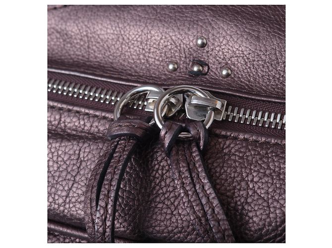 Borsa a tracolla zippata Paddington Est-Ovest in pelle Chloé Marrone - vista 5