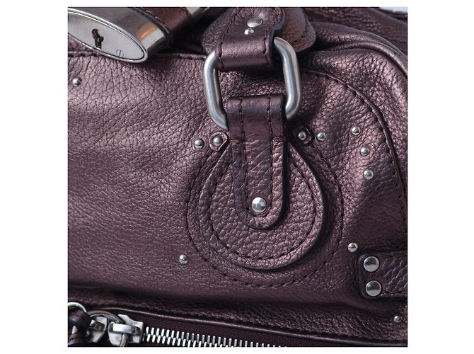 Borsa a tracolla zippata Paddington Est-Ovest in pelle Chloé Marrone - vista 6
