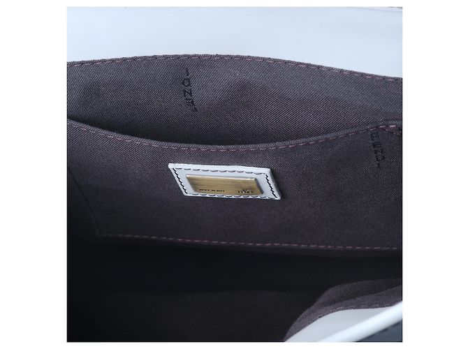 Bolsa de Ombro Fendi com Fivela Branco - vista 14