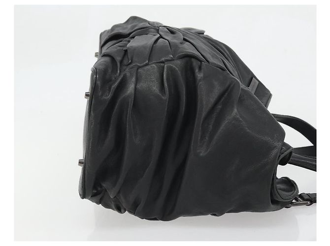 Borsa a mano in pelle nera e argento di BURBERRY Auth ka3537 Nero - vista 4
