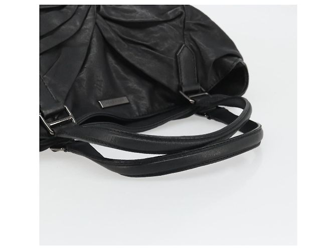 Borsa a mano in pelle nera e argento di BURBERRY Auth ka3537 Nero - vista 7