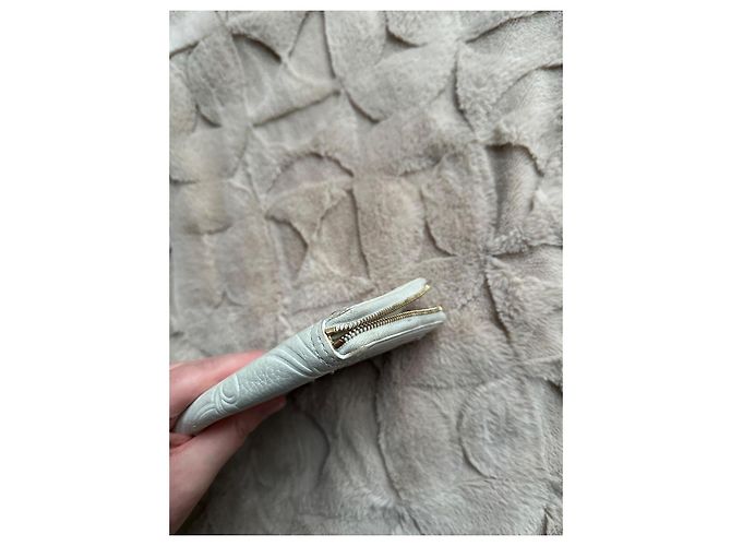 Triomphe Cartera compañera Triumph de cuero blanco Céline - vista 14