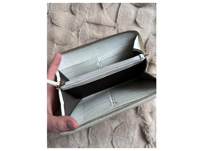 Triomphe Cartera compañera Triumph de cuero blanco Céline - vista 16