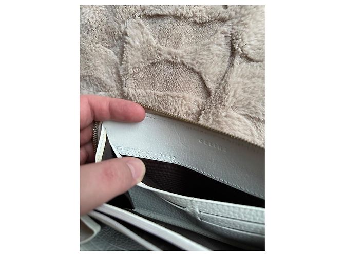 Triomphe Cartera compañera Triumph de cuero blanco Céline - vista 17