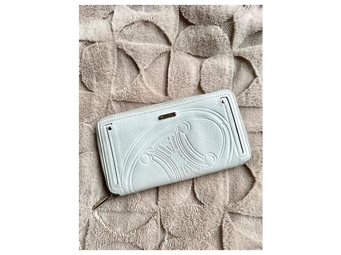Triomphe Cartera compañera Triumph de cuero blanco Céline - vista 2
