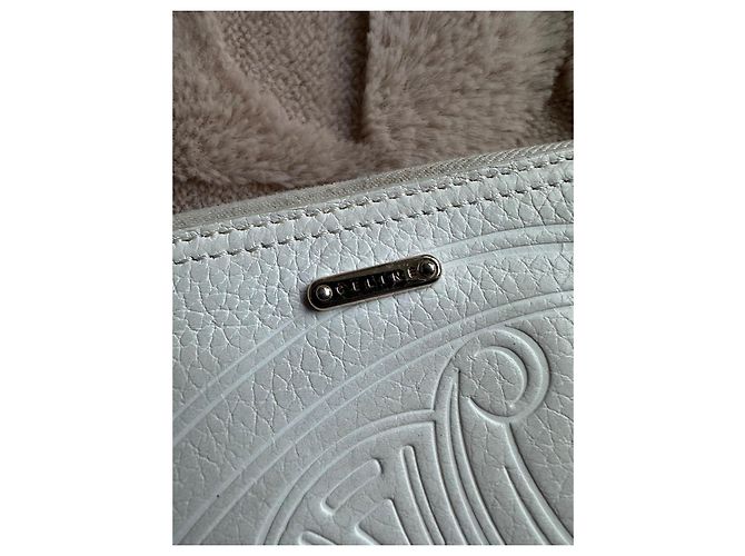 Triomphe Cartera compañera Triumph de cuero blanco Céline - vista 5