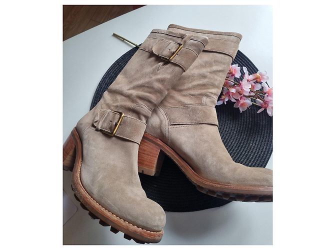 Botas de ante beige Free Lance - vista 2