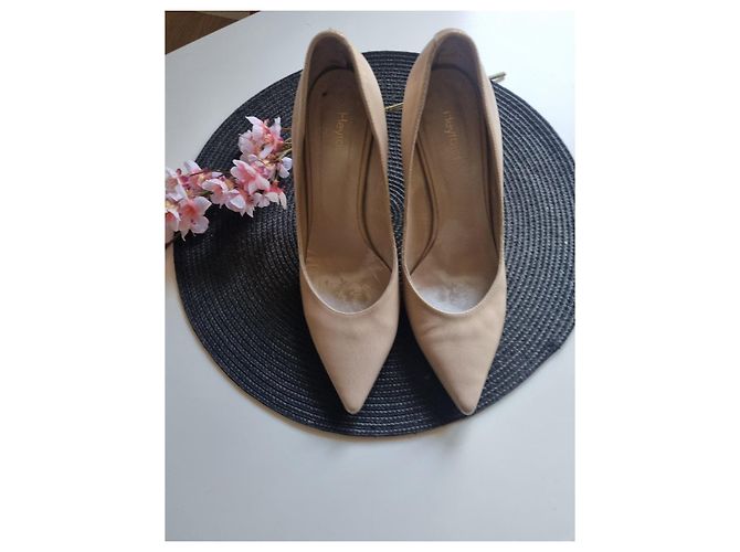 Autre Marque Beige Lackleder- und Stoffpumps - Ansicht 3