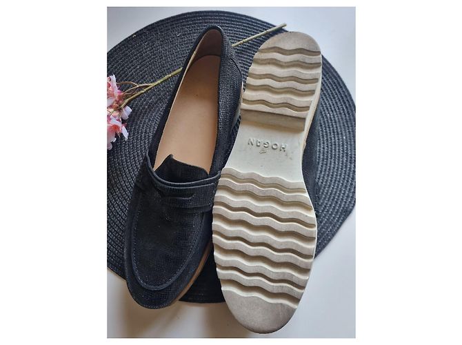 Mocassini HOGAN in pelle nera Nero - vista 3