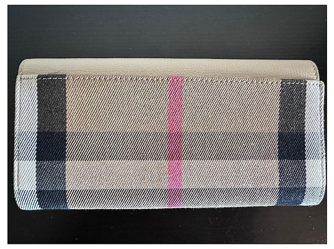 Cartera Burberry de cuero y lona Multicolor Beige - vista 10