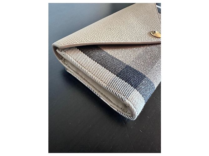 Cartera Burberry de cuero y lona Multicolor Beige - vista 11