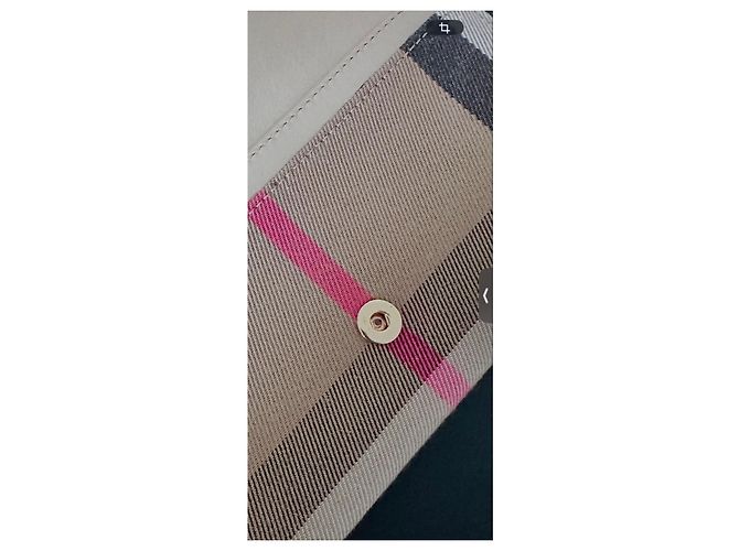 Cartera Burberry de cuero y lona Multicolor Beige - vista 12