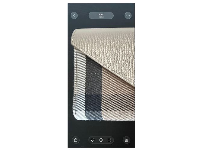 Cartera Burberry de cuero y lona Multicolor Beige - vista 13