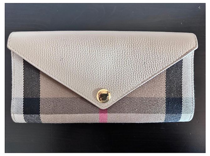 Cartera Burberry de cuero y lona Multicolor Beige - vista 2