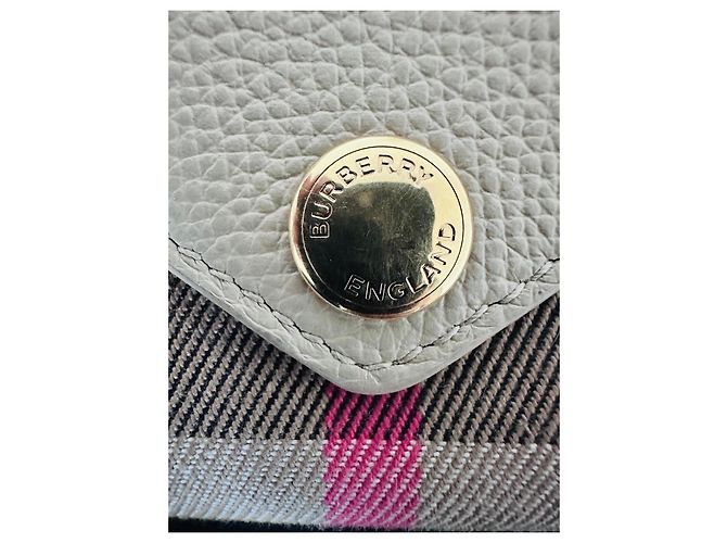 Cartera Burberry de cuero y lona Multicolor Beige - vista 3