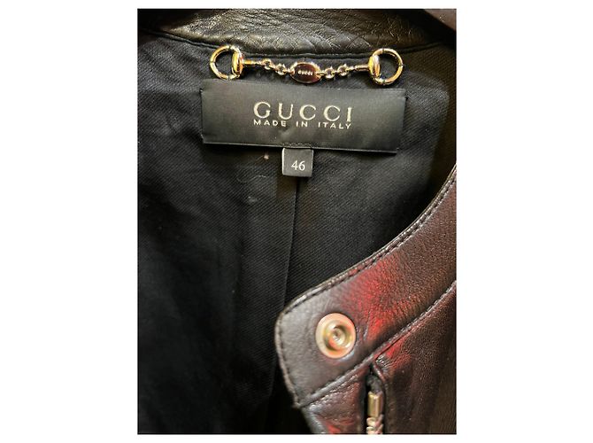 Gucci Black Leather Biker Jacket - view 4
