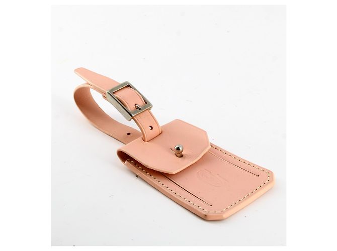 Etichetta per nome in pelle rosa Goyard - vista 2