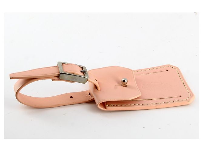 Etichetta per nome in pelle rosa Goyard - vista 3